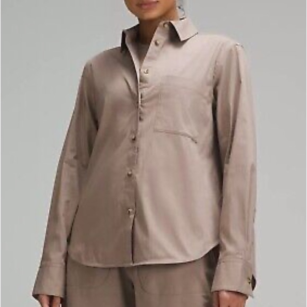 Lululemon Cotton Blend Poplin Button Down Shirt NWT